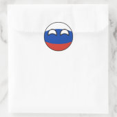 Funny Trending Geeky Russland Landball Runder Aufkleber (Tasche)