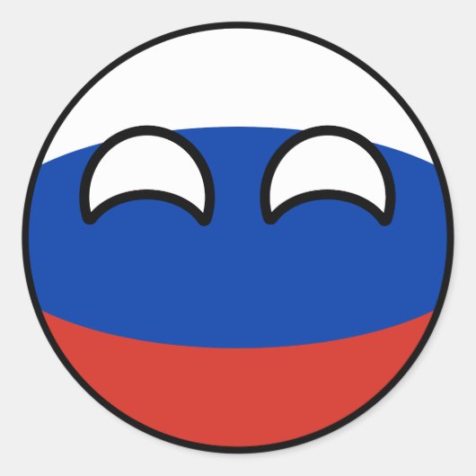 Funny Trending Geeky Russland Landball Runder Aufkleber (Vorderseite)