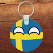 Funny Trending Geeky Schweden Countryball Schlüsselanhänger (Vorderseite)