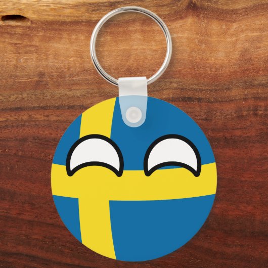 Funny Trending Geeky Schweden Countryball Schlüsselanhänger (Vorderseite)