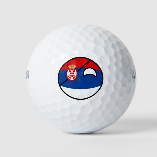 Funny Trending Geeky Serbia Countryball Golfball (Vorderseite)