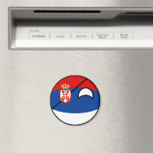Funny Trending Geeky Serbia Countryball Magnet (In Situ (Geschirrspüler))