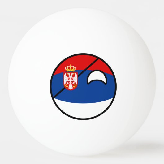 Funny Trending Geeky Serbia Countryball Tischtennisball (Rückseite)