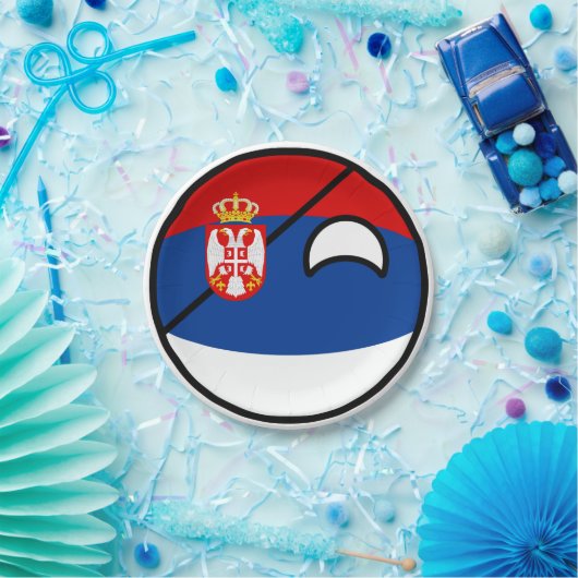 Funny Trending Geeky Serbien Landschaft Pappteller (Party)