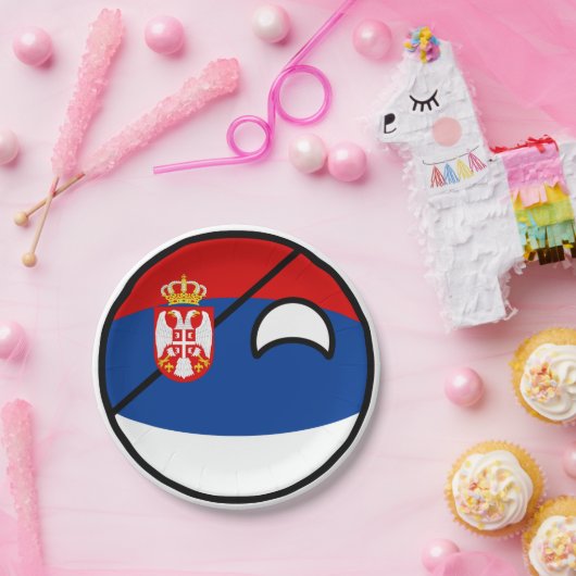 Funny Trending Geeky Serbien Landschaft Pappteller (Party)