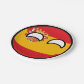 Funny Trending Geeky Spanien Landschaftsball Pappteller (Schrägansicht)