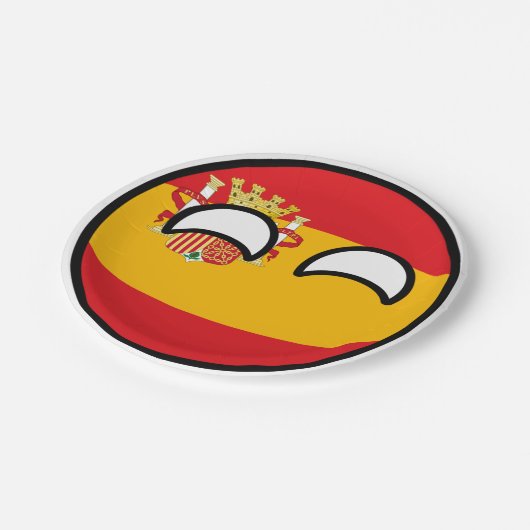 Funny Trending Geeky Spanien Landschaftsball Pappteller (Schrägansicht)