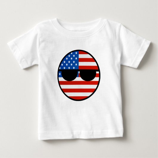 Funny Trending Geeky USA Countryball Baby T-shirt (Vorderseite)