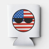 Funny Trending Geeky USA Countryball Dosenkühler (Rückseite)