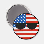 Funny Trending Geeky USA Countryball Magnet (Vorderseite/Rückseite)