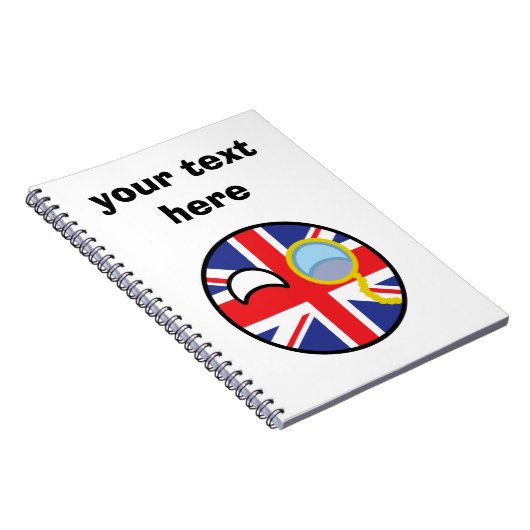 Funny Trending Geeky Vereinigtes Königreich Countr Notizblock (Rechte Seite)