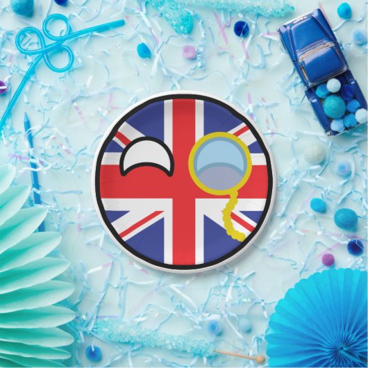 Funny Trending Geeky Vereinigtes Königreich Countr Pappteller (Party)