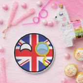 Funny Trending Geeky Vereinigtes Königreich Countr Pappteller (Party)