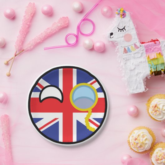 Funny Trending Geeky Vereinigtes Königreich Countr Pappteller (Party)