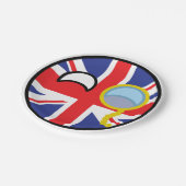 Funny Trending Geeky Vereinigtes Königreich Countr Pappteller (Schrägansicht)