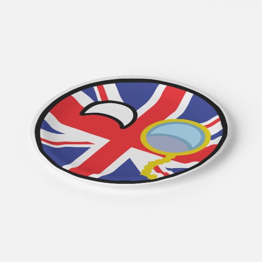 Funny Trending Geeky Vereinigtes Königreich Countr Pappteller (Schrägansicht)