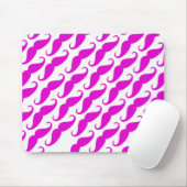Funny trendrosa Neon Schnurrbart Muster Mousepad (Mit Mouse)