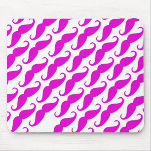 Funny trendrosa Neon Schnurrbart Muster Mousepad
