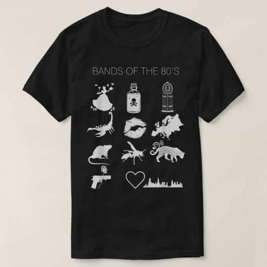 Funny Trendy Bands von der 80er Jahre Hair Bands R T-Shirt (Design vorne)