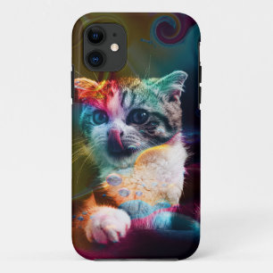 FUNNY TRENDY COLORFUL CAT ART Case-Mate iPhone HÜLLE
