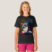 FUNNY TRENDY COLORFUL CAT ART T-Shirt (Vorne ganz)