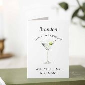 Funny Trendy Martini wird meine Trauzeuge Card sei Einladung