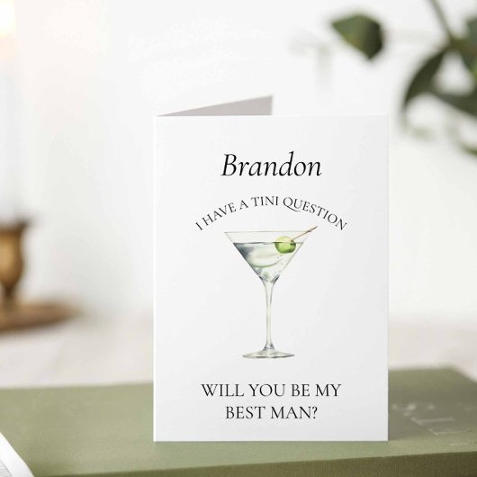 Funny Trendy Martini wird meine Trauzeuge Card sei Einladung