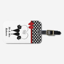 Funny Trendy niedliche Katzenpaare Monogramm Polka