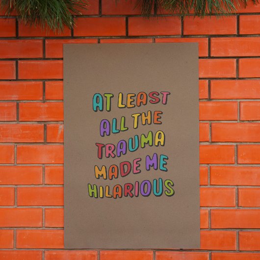 Funny Trendy Rainbow Ästhetisches Poster
