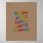 Funny Trendy Rainbow Ästhetisches Poster (Vorne)