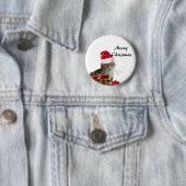 Funny trendy Santa wise Katzenjause Button (Beispiel)
