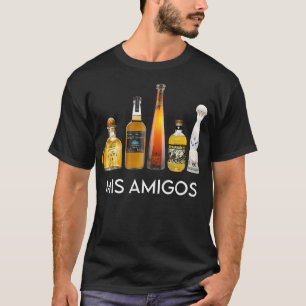 Funny Trendy Sarcastic Alcohol Mis Amigos Tequila T-Shirt