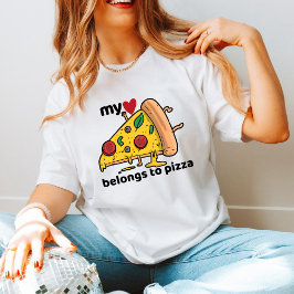Funny Trendy Valentinstag Gift for Pizza Lovers T-Shirt