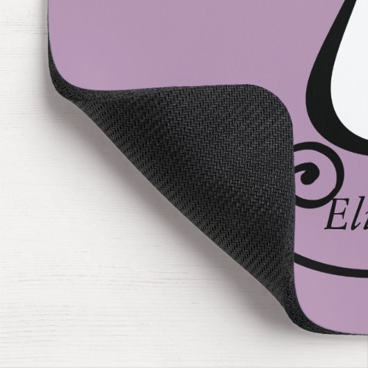 Funny trendy whimsical Cartoon Cat personalisiert Mousepad (Ecke)
