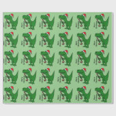 Funny Trex Dinosaur Weihnachtsgeschenk Wrap Geschenkpapier (Flach)