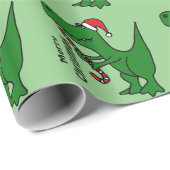 Funny Trex Dinosaur Weihnachtsgeschenk Wrap Geschenkpapier (Rolleneckpunkt)