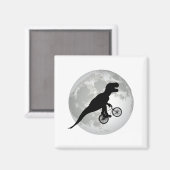 Funny Trex Flying Moon Design Magnet (Vorderseite/Rückseite)