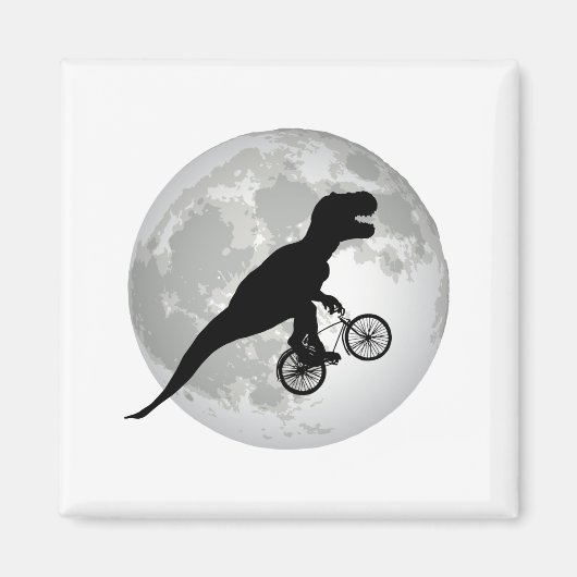 Funny Trex Flying Moon Design Magnet (Vorne)