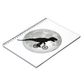 Funny Trex Flying Moon Design Notizblock (Linke Seite)