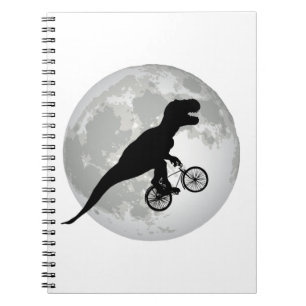 Funny Trex Flying Moon Design Notizblock
