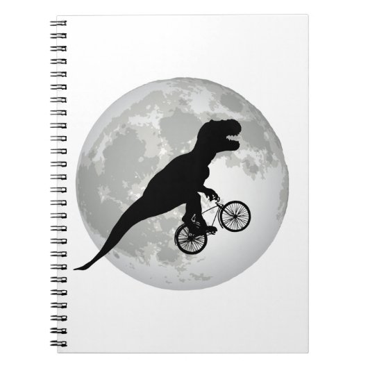 Funny Trex Flying Moon Design Notizblock (Vorderseite)