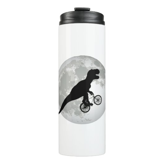 Funny Trex Moon Design Thermosbecher (Vorderseite)