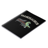 Funny Trex Piano Player Dinosaurier Musiker Notizblock (Linke Seite)