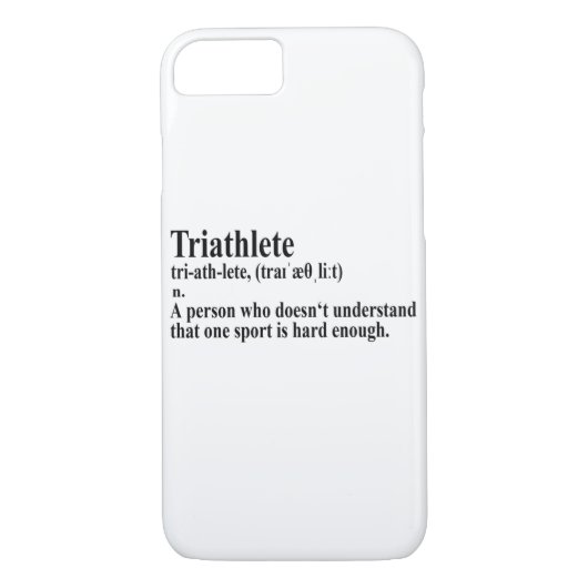 Funny Triathlon Definition - iPhone Case (Rückseite)