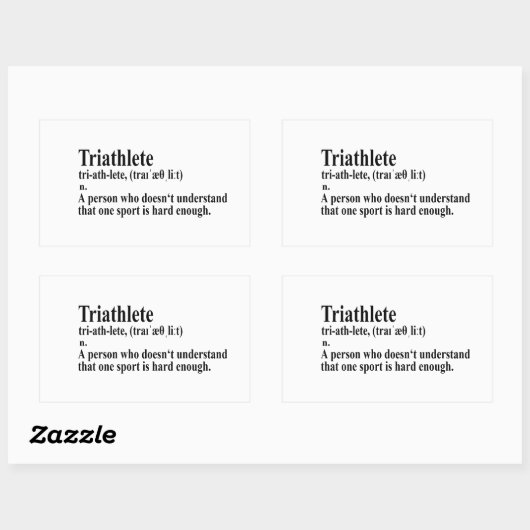 Funny Triathlon Definition - Sticker (Blatt)