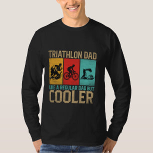 Funny Triathlon Design Vater Swim Bike Run T T-Shirt