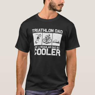 Funny Triathlon Design Vater Swim Bike Run T T-Shirt