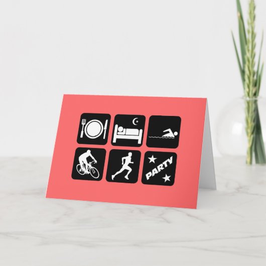 Funny Triathlon Karte (Vorderseite)