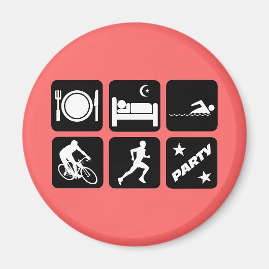 Funny Triathlon Magnet (Vorne)