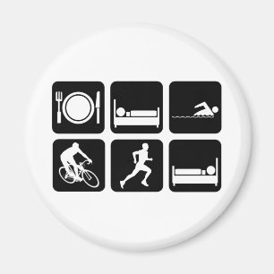 Funny Triathlon Magnet
